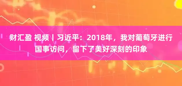 财汇盈 视频丨习近平：2018年，我对葡萄牙进行国事访问，留下了美好深刻的印象